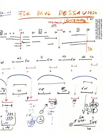 Luigi Nono-esquisse pour Für Paul Dessau - Concert Opéra Bastille - Festival d'Automne 2014