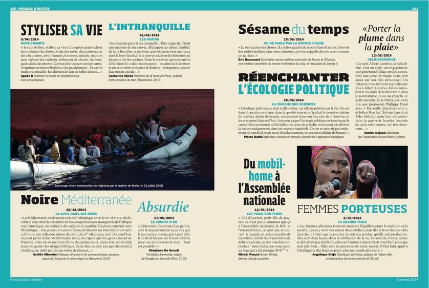 Angélique Kidjo, "Parole d'invité" page 151 France Culture Papiers n°11