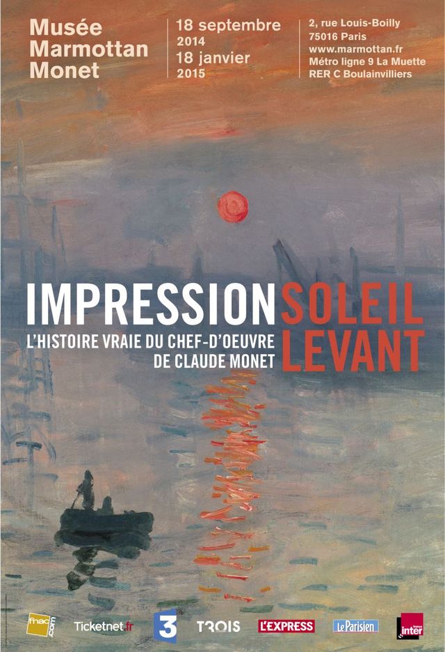 Affiche exposition "Impression Soleil levant" - Musée Marmottan Monet