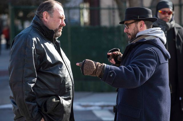 James Gandolfini et Michael R. Roskam (le réalisateur) sur le tournage