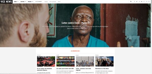 Capture d'écran du site