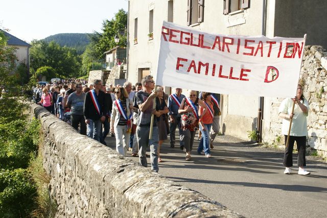 Manifestation du 05/08 à Barres des Cévennes