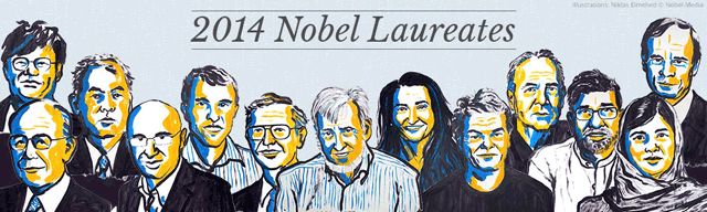 Les lauréats 2014 du Prix Nobel