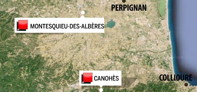 carte du jeu des 1000 euros - pyrénées orientales