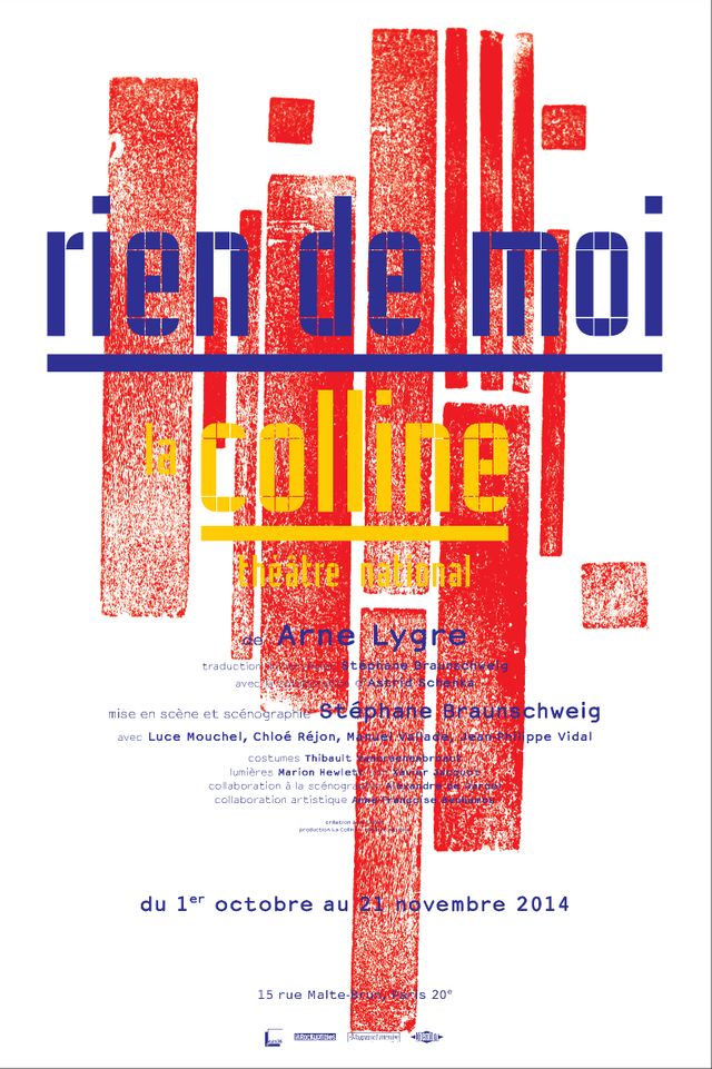 Affiche "Rien de moi"d'Arne Lygre-Stéphane Braunschweig