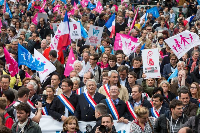 élus UMP à la "Manif pour tous" du mois d'octobre à Paris