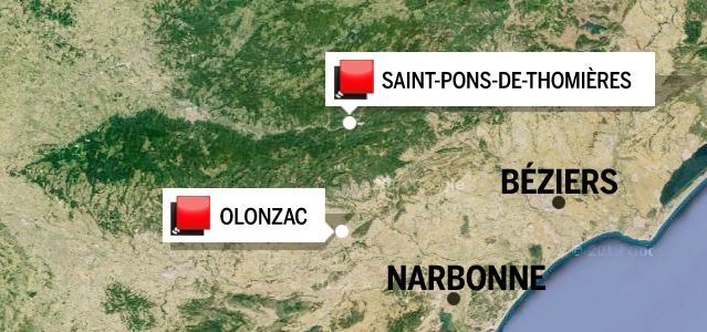 Jeu des 1000 euros - carte Hérault