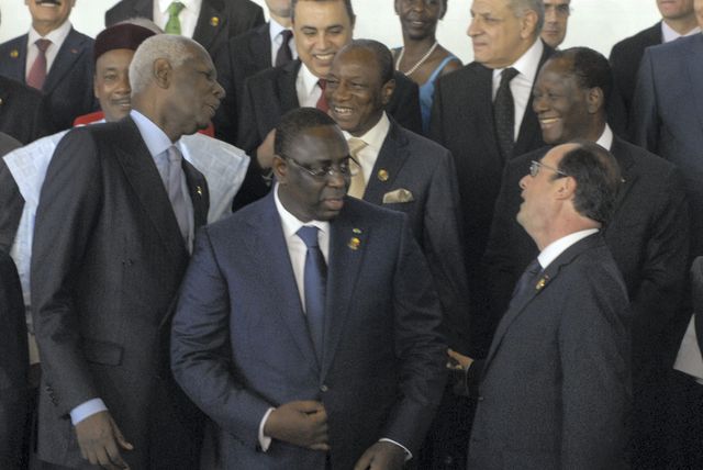 Theodoro Obiang Ngema, Alpha Conde, Alasane Ouattara, Francois Hollande, Abdou Diouf