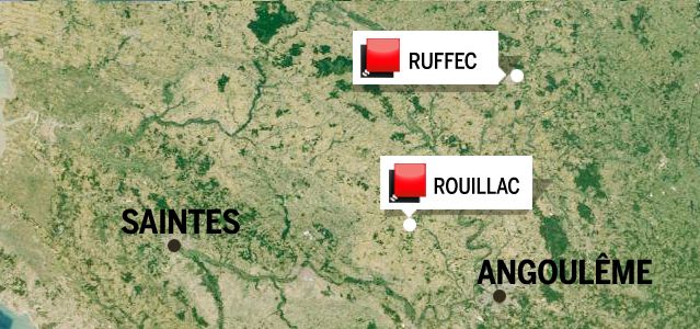 Carte du jeu des 1000 euros (Charente)
