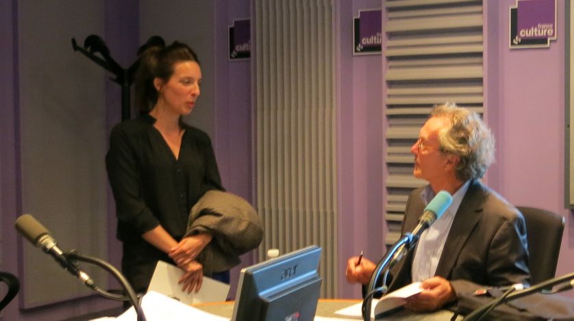 Studio 153, quelques minutes après... Anne-Hélène Dubray & Pierre Péju ( de gauche à droite )