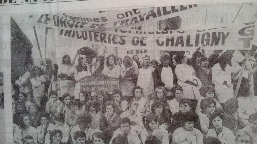 La marche des tricoteuses de Chaligny sur Nancy, le 17 juin 1971, coupure de presse