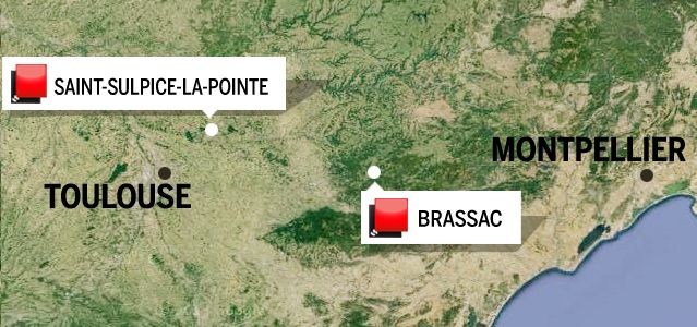 Carte du jeu des 1000 euros (Tarn)