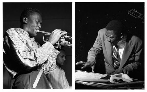Miles Davis et J.J. Johnson lors de la session "Miles Davis All-Stars" le 20 avril 1953 aux WOR Studios, New York City /Jimmy Smith dans un club de Philadelphie, en mars 1956
