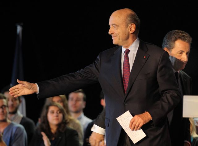 Alain Juppé et Nicolas Sarkozy au meeting de Bordeaux