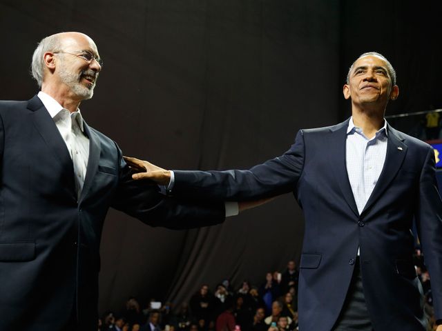 Obama en campagne aux côtés de Tom Wolf en Pennsylvania