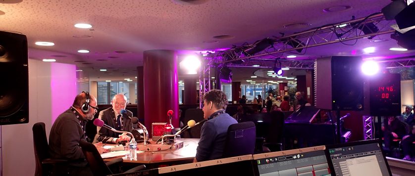 De gauche à droite: Michel Alberganti, André Brack et Stéphane Erard