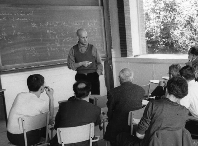 Alexandre Grothendieck en séminaire à l'IHES dans les années 60