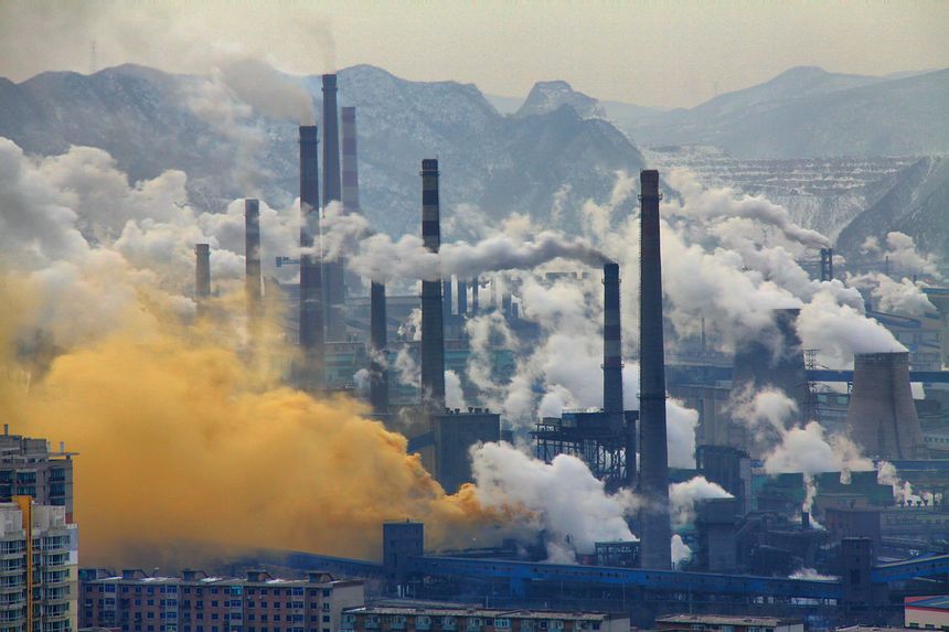 Industries à Benxi, Chine, Février 2013
