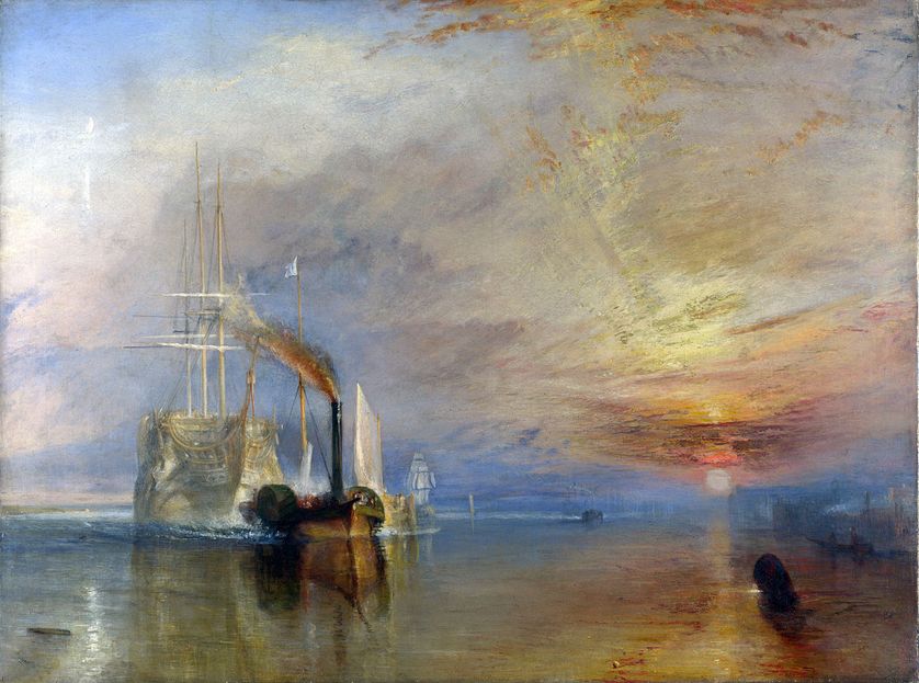 Le dernier voyage du Téméraire, de Wiliam Turner, 1838