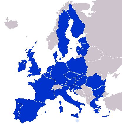 Carte des pays membres d'Europol (au 20 Juillet 2014)