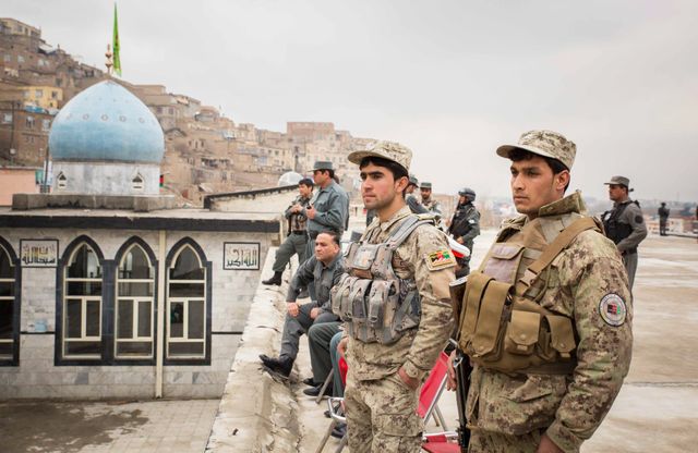 Militaires afghans à Kaboul