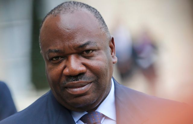 Le Président du Gabon Ali Bongo Ondimba, à Paris, 8 avril 2014.