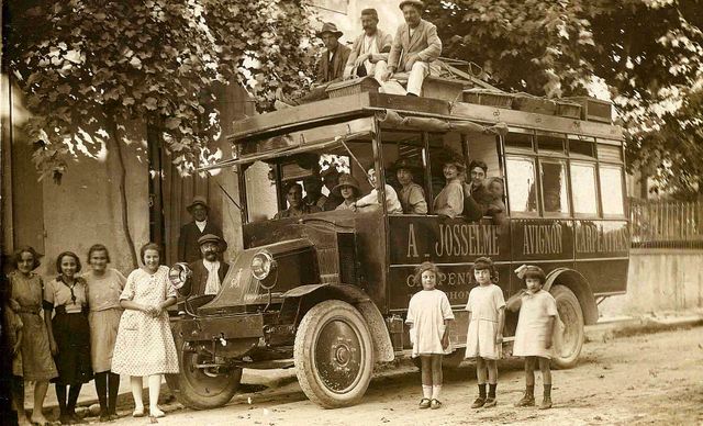 Transport en commun entre Carpentras et Avignon au début du XXe siècle
