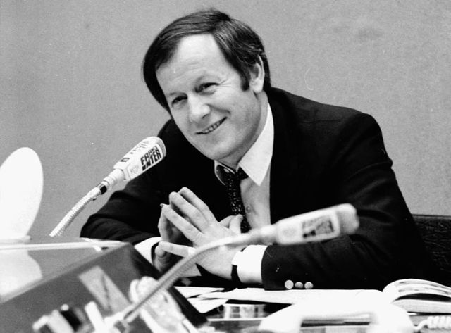 Jacques Chancel à la maison de la radio.