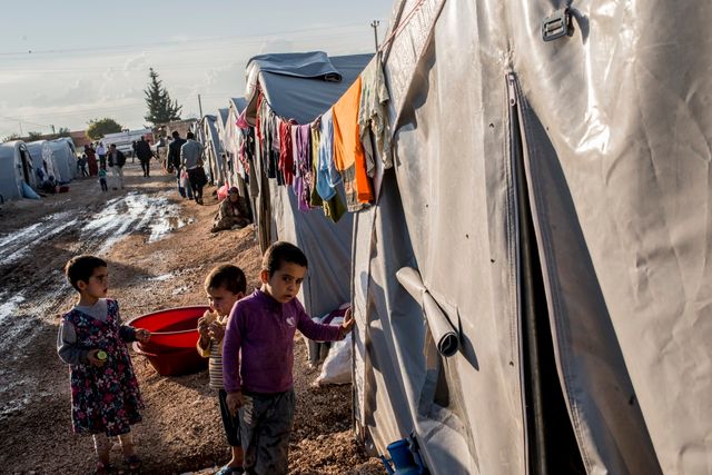 Camp de réfugiés kurdes syriens en Turquie
