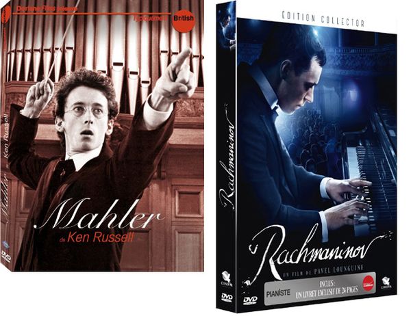 MAHLER (Ken Russell, 1974), DVD Doriane Films, Collection Typiquement British / RACHMANINOV (Pavel Lounguine, 2007), DVD Condor Films