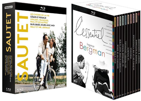 Coffret Blu Ray StudioCanal 5 films de Claude Sautet / Coffret BLu Ray StudioCanal-Gaumont 10 films d'Ingmar Bergman