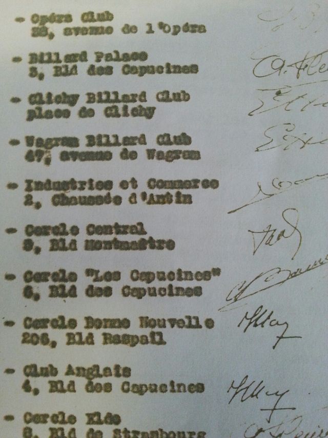 liste des cercles de jeu en France en 1958