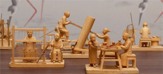 Scènes de la vie en Chine, les figurines de bois de T'ou-Sè-Wè