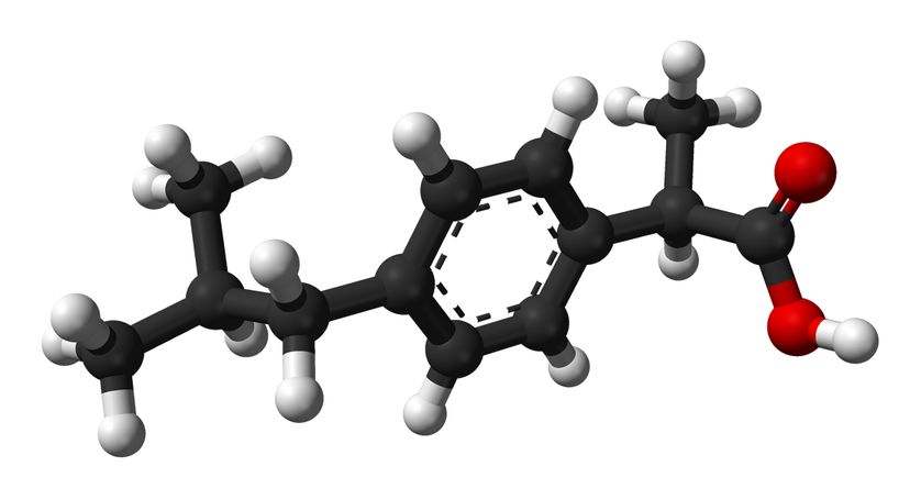 molécule d'ibuprofène