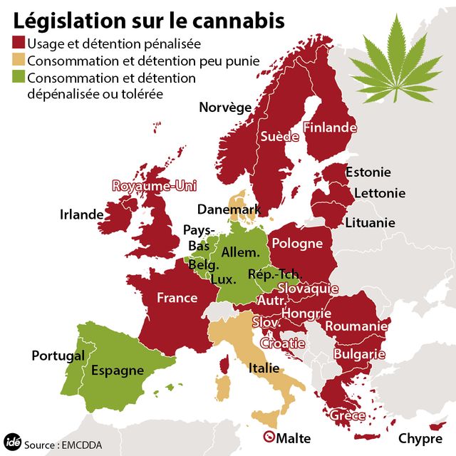 Cannabis : la législation en Europe