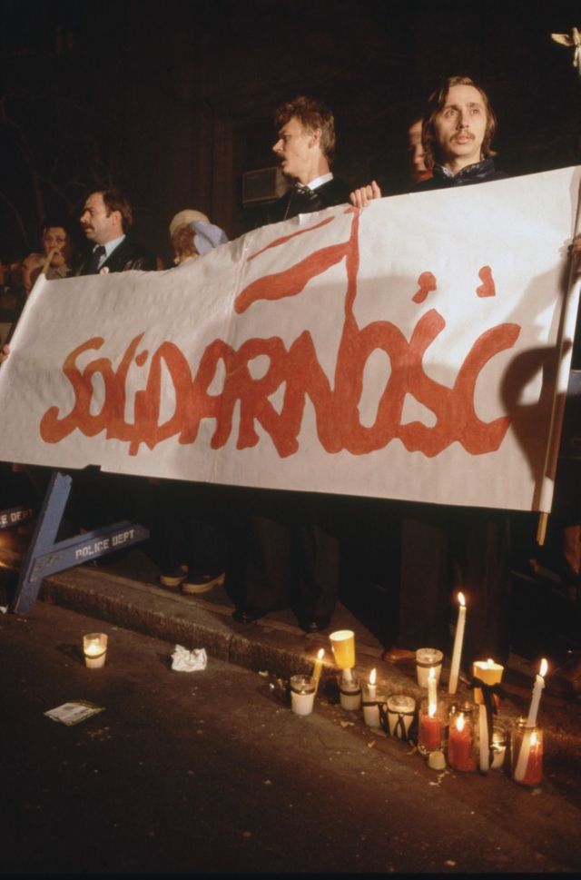 Manifestation "Solidarnosc", le 1er août 1981