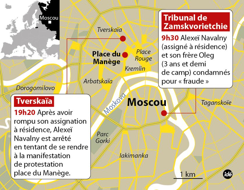 Infographie arrestation Alexei Navalny