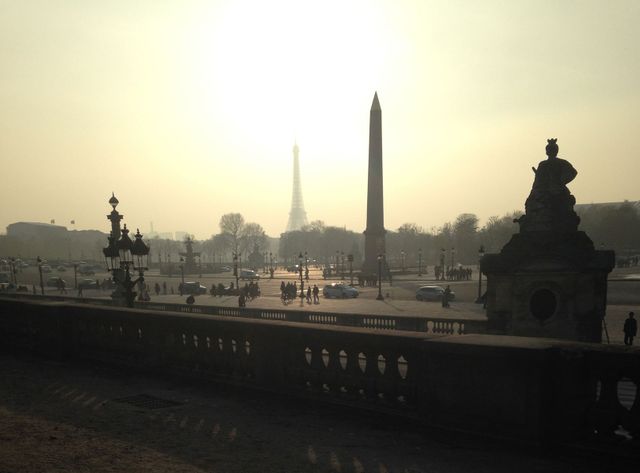 Paris durant l'épisode de pollution de mars 2014.