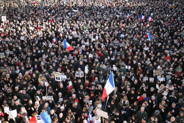 Manifestation à Paris pour la défense de la liberté de la presse
