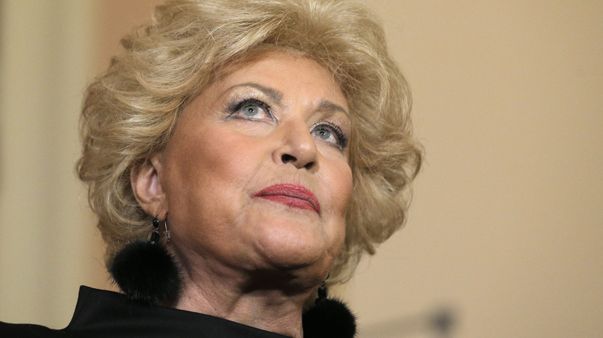La mezzo-soprano russe Elena Obraztsova lors de son 75e anniversaire le 28 octobre 2014 sur la scène du Bolchoï. (© MaxPPP)