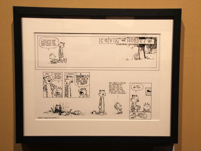 Dans l'exposition A la recherche de Calvin and Hobbes FIBD 2015 - 2