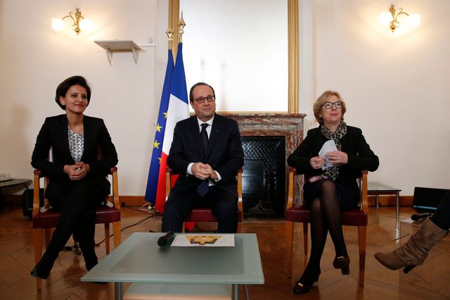 François Hollande en visite à l'ESPE de Paris ce mercredi.