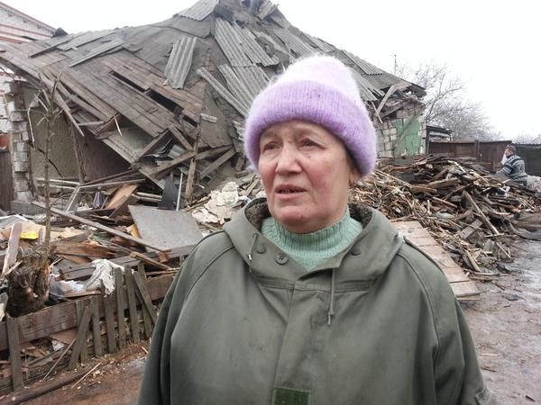 Ludmila a perdu sa maison à cause des bombardements séparatistes sur Popasna