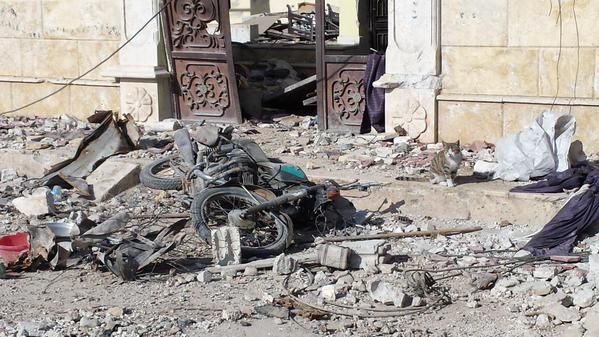 Une maison éventrée de Kobane
