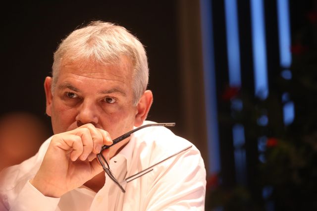 Thierry Lepaon, dans son bureau