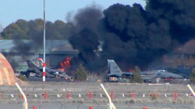 crash d'un F-16 grec à Albacete