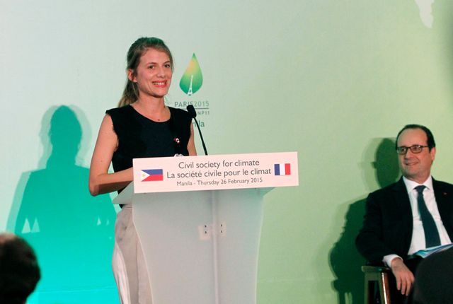 L'actrice française Mélanie Laurent, pendant le Forum sur les changements climatiques à Manille (Philippines) 26 février 2015.