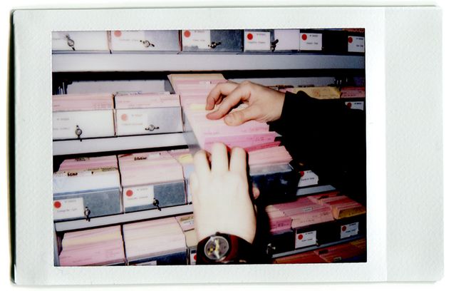 Polaroïd de Fauve à la Discothèque de Radio France