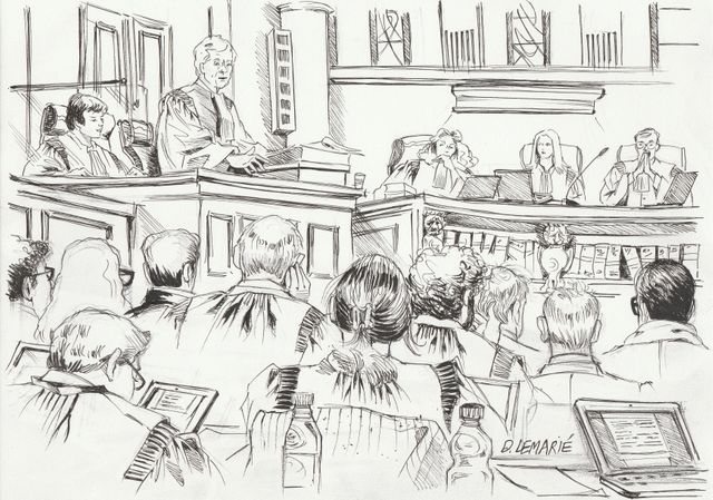 La salle d'audience du procès Bettencourt