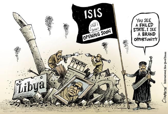 Libye : "ISIS. Ouverture prochaine", "Vous voyez un Etat failli. Je vois une belle opportunité".